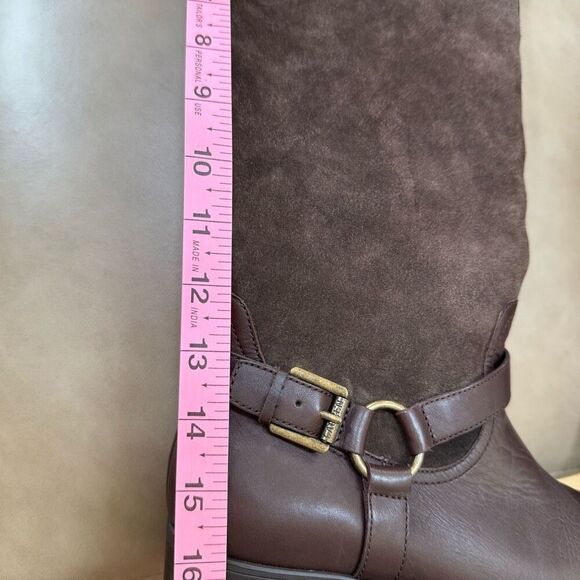 Ralph Lauren McLeod Brown Leather Suede Riding Style Boot With Bridle Size 10B - Picture 8 of 9